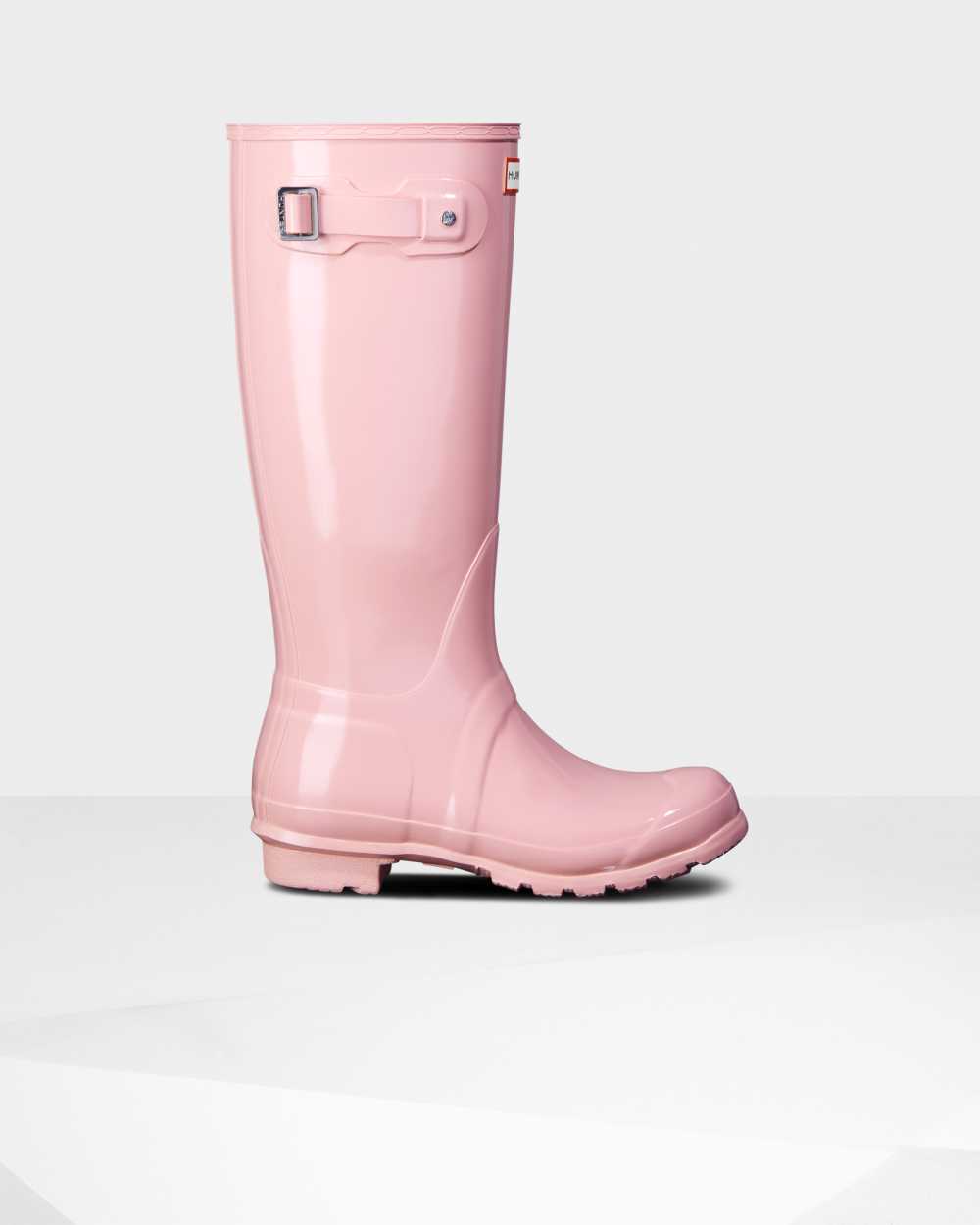 Botas De Agua Mujer - Hunter Original Tall Gloss Rosas - OGMTYB-526 - Rosas